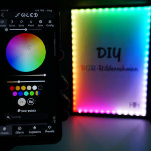 LED Picture Frame - Illuminated frame visible in the dark